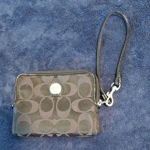 Black and Gray Wristlet
